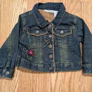 Vintage 90's Mary Kate And Ashley Embroidered Toddler Girls Jean Jacket 2T